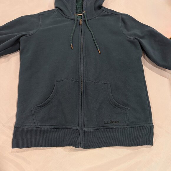 L.L. Bean L.L.Bean 1912 Sweatshirt, Flannel-Lined Hoodie (Green) - Picture 6 of 16